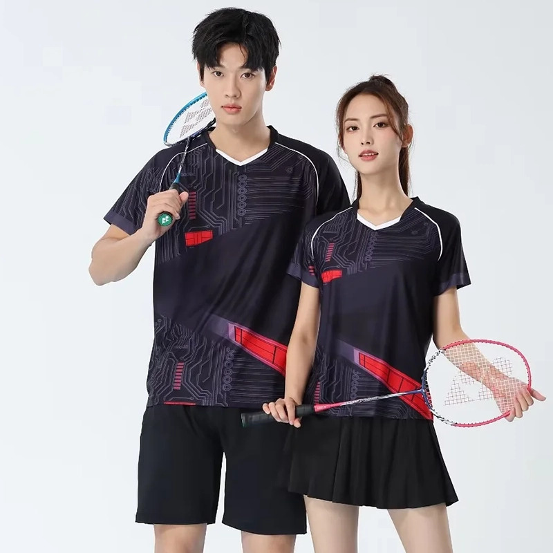 Table Tennis Shirt - Мужские футболки для бадминтона, быстросохнущие, дышащие,